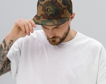 Snapback Hat (Camo), (Black)