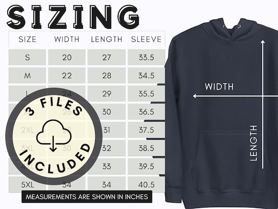 Grey Aesthetic Gildan 18500 Size Chart Mockup Heavy Blend Hoodie