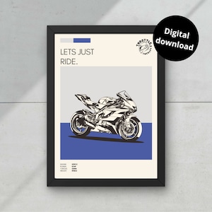 Yamaha R6 Illustration Digital download for Poster Print