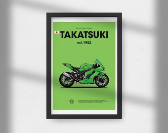 Kawasaki ZX-7R K1 24 X 36 Inch (2ft X 3ft) Art Print Signed by