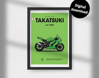 Kawasaki ZX-7R K1 24 X 36 Inch (2ft X 3ft) Art Print Signed by