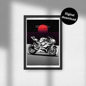 Yamaha R6 Illustration Digital download for Poster Print