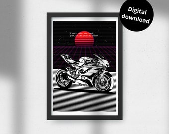 ヤマハ R6 イラスト ポスター印刷用デジタルダウンロード