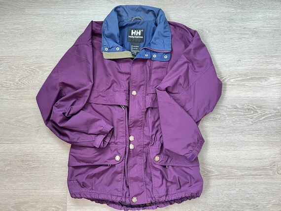 Helly Hansen, Vintage Helly Hansen Purple Oversized Zip Up Jacket/Anorak | Unisex Small | Water Resistant, Winter Ski Clothing