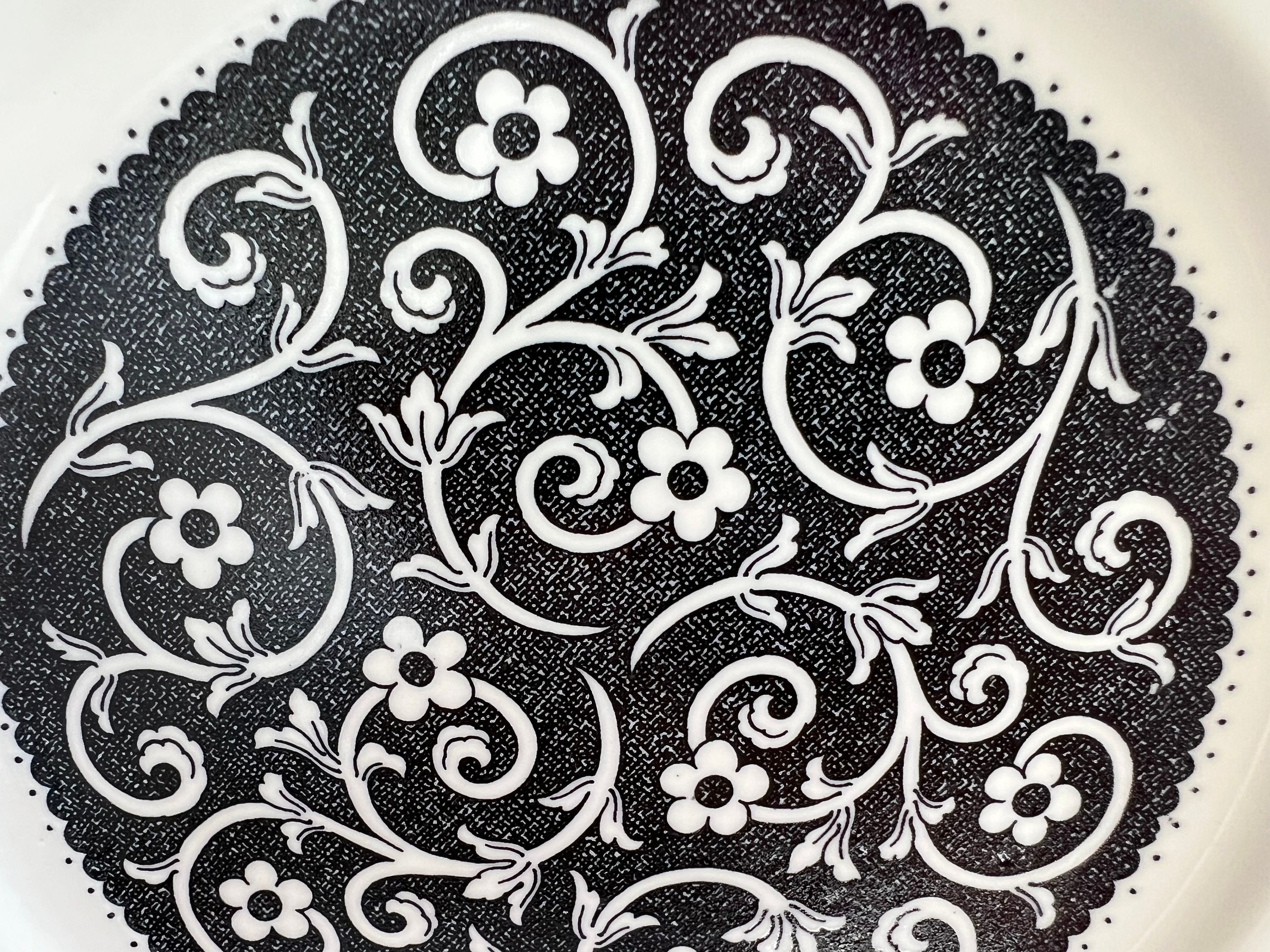 Vintage Ironstone Nasco Intermezzo Dinner Plate Black and Etsy