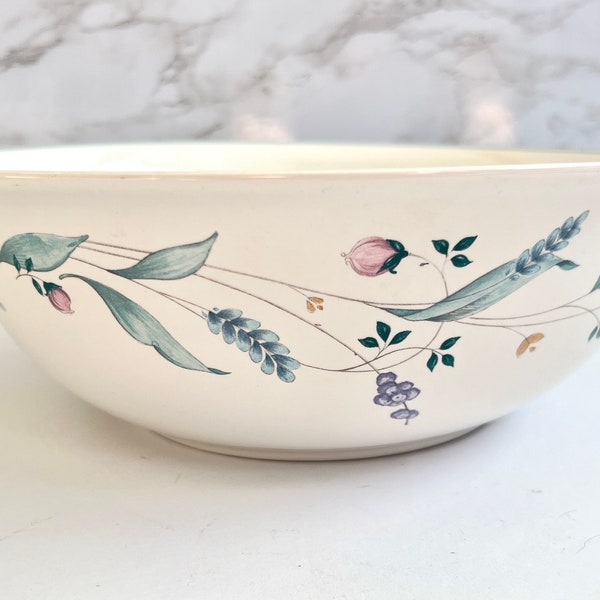 Vintage Pfaltzgraff April Large Floral Stoneware Serving Bowl | Salad, Pasta, Vegetables | Housewarming Gift Idea