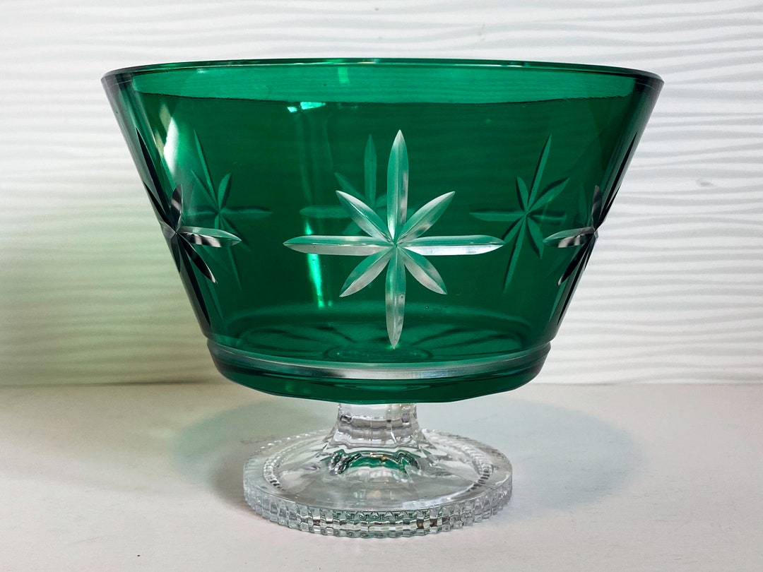 Vintage Marquis by Waterford Emerald Green Starburst Crystal Etsy