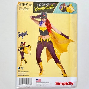 Einfachheit 8197 Damen Batgirl Superhero Kostüm | Größen 6-14 | Halloween, Cosplay Schnittmuster, Uncut FF