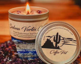 3er-Pack - Sedona Vortex Candle - Amethyst Kristalle & Salbei, Aromatherapie Sojawachs