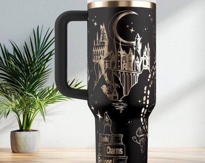 Wizardry World | Tumbler | laser engraved | full design