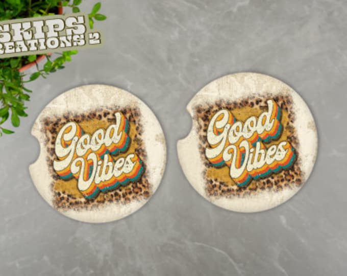 Car Coasters | Good Vibes | Pack Of 2