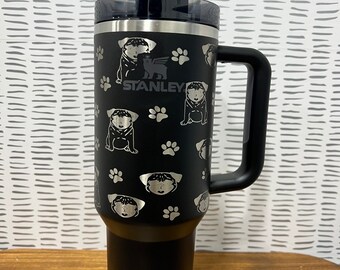DISCOUNTED | Stanley tumbler |  pug | discounted