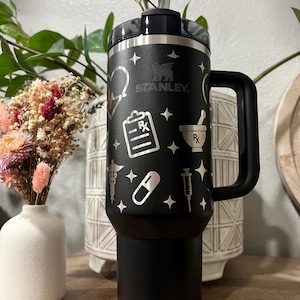 Pharmacy Technician | Laser Engraved | Gifts For Her | Insulated Travel Mug | Laser Svg For Tumbler | 40Oz Tumbler