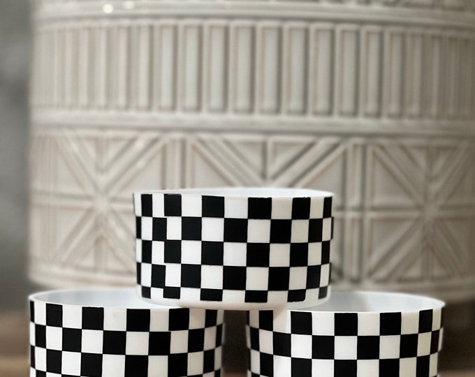 Tumbler boot | Black & white checkered