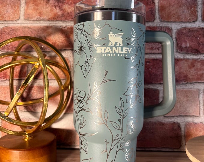 Stanley Tumbler | Wildflowers | Bloom | laser engraved | full design