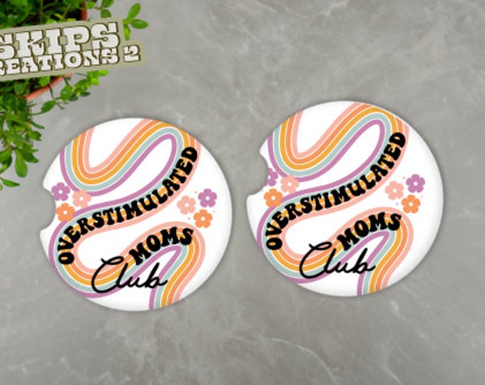 Car Coasters | Overstimulated Moms Club | Retro | Pack Of 2