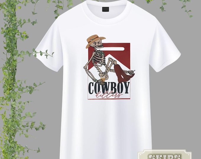 Cowboy Killer T-shirt | Smoke show | Skeleton | Junkie