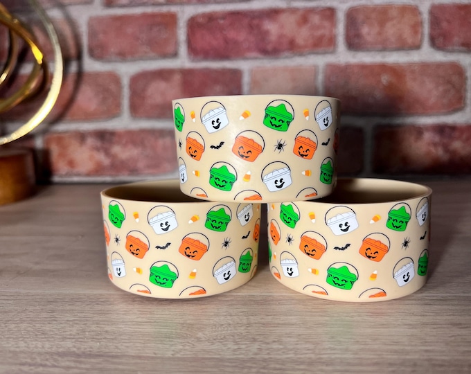 Tumbler boot | Halloween candy pail | Tan