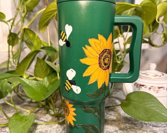 DICOUNTED | Hand painted | Green