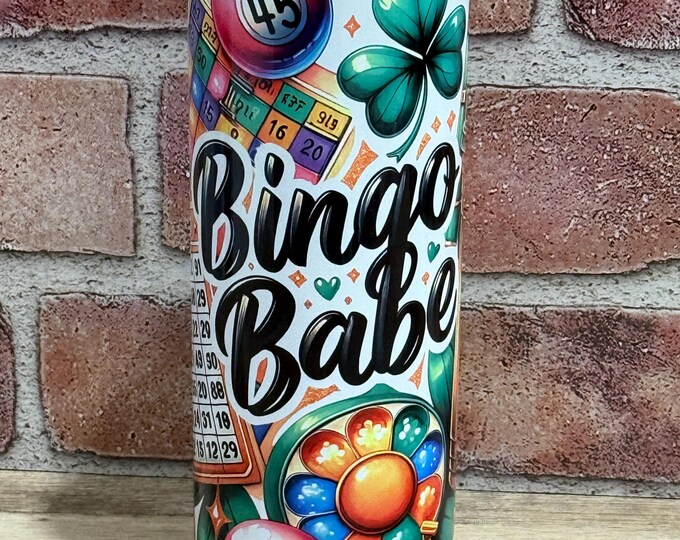 Bingo Babe | 4 Leaf Clover | Gift for her | Sublimation | Tumbler