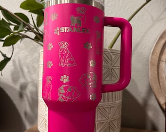 Stanley Tumbler | Lab & Paws | laser engraved | half design