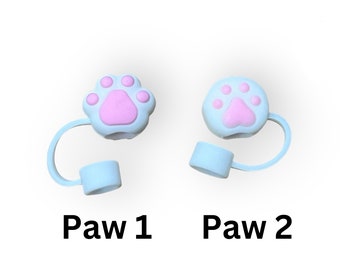 Paw Print | Straw Toppers | 12mm | Read the description