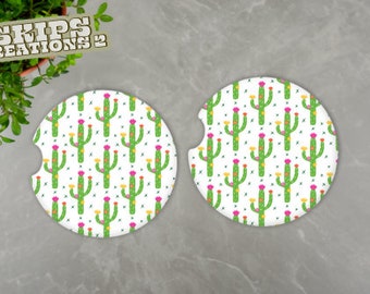 Car Coasters | Saguaro Cacti | Pack Of 2