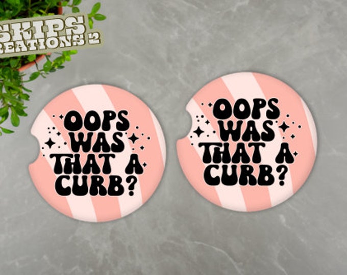 Car Coasters | Oops Was That A Curb | Pack Of 2