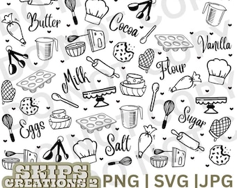Baking love | svg | png | jpg | digital | 40oz wrap