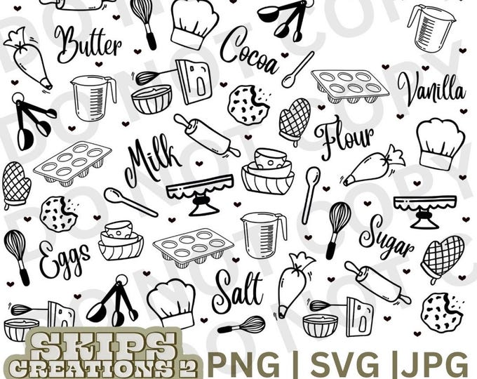 Baking love | svg | png | jpg | digital | 40oz wrap