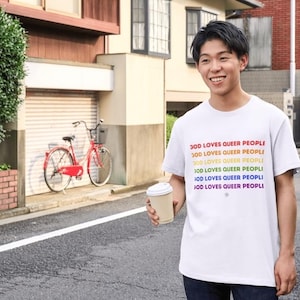 Rainbow God Loves | LGBTQ+ Shirt, Pride T-Shirt, Transgender Shirt, Gay Pride Month, Queer, Bisexual, Pride Tee,  Summer, Trendy Tees
