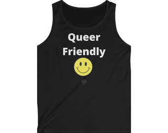 Queer Friendly Cotton Tank Top: LGBTQ+ Pride Shirt