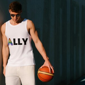 ALLY Tank | LGBTQ+ Shirt, Pride Rainbow T-Shirt, Transgender Shirt, Gay Pride Month, Queer Bi Pride Summer  LGBTQ Trendy Tees