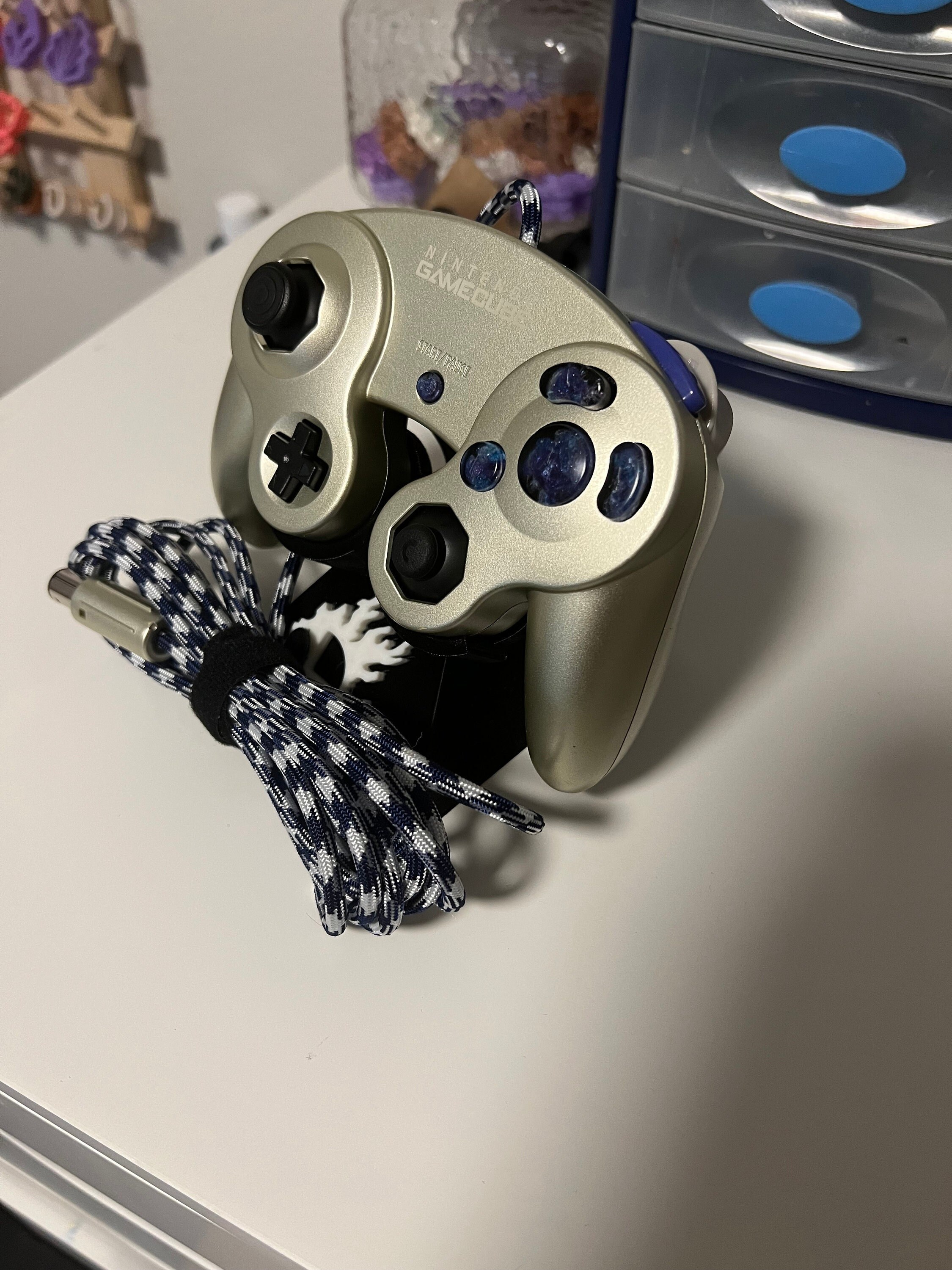 Modded OEM Starlight Gold Gamecube Controller Read Description