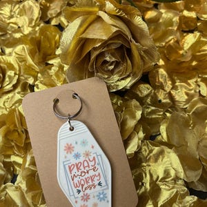 Christian Motel Keychain: Faith Based Waterproof Vinyl Design