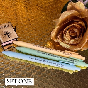 Bible Verse Gel Pen Set: Christian Scripture Pens