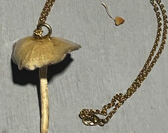 Mushroom pendant hand forged