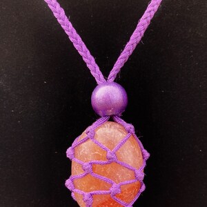 Macramé Necklace with Carnelian