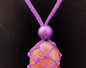 Macramé Necklace with Carnelian