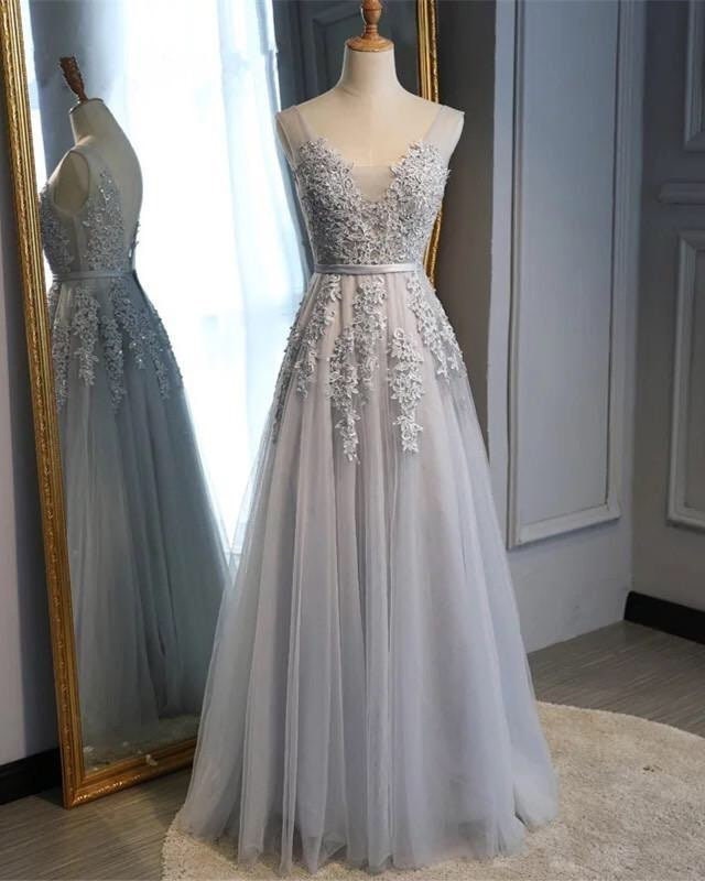 Nice grey dresses cheap