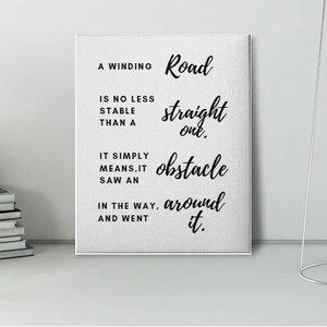 Winding Road Quote Digital Print for Wall