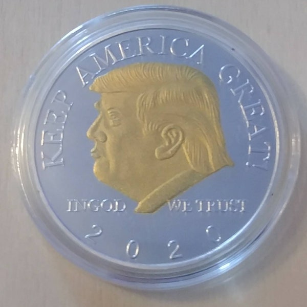 Trump Commander In Chief 2020 High Gloss V2 Novelty Lucky Heads/Tails Challenge Coin USA Hobo Nickel