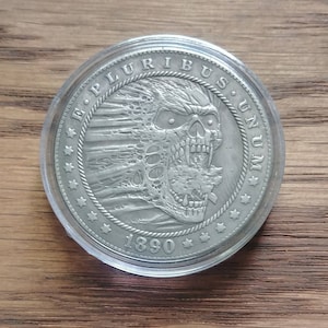 Warped Evil Novelty Lucky Heads/Tails Challenge Coin USA Seller 38mm