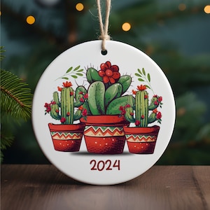 Succulent Ornament, Cactus Christmas, Plant Ornament, Holiday Cactus, Southwest Decor, Cacti Ornaments, Cactus Ornament, Stocking Stuffer