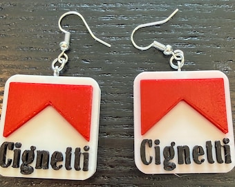 Football Indiana Coach Curt Cignetti Logo Earrings