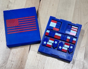 USA United States America Custom Catan Magnetic Slim Game Piece Set, Holder/Storage