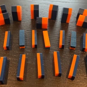 Catan Game Piece Set - Two Color - Multi Colored Middle