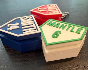Baseball Team Gift Set, Personalized Fidget Clicker Keychains Custom Name Number Bag Tags, End of Season Party Favor, Softball Team Gifts