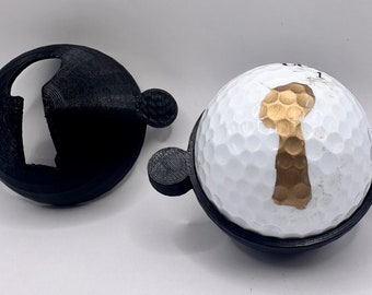Golf Ball Stencil Fantasy Football Trophy Title Style 3D Printed - LOT of 2