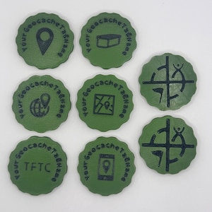 Custom Geocaching GeoCoin GeoTag Token - Lot of 20